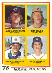 1978 Topps Baseball Cards      703     Larry Anderson/Tim Jones/Mickey Mahler/Jack Morris DP RC
